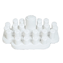 23 Ring Display Set - White Leatherette