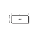 Kassoy Flat Jewelry Labels - 501 Series - 3,300 per Roll - White