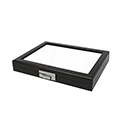 Glass Top Gem Display Box - Black - 7 1/8