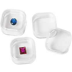 Loose Gemstone or CZ Display Box Case Holder Show Container Set of 2 