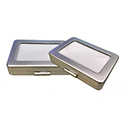 Deluxe Self-Locking Gem Display Box - Silver - Large