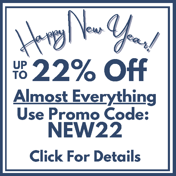 See details for our New Year's 2022 Sale: Up to 22% Off Almost Everything