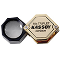 Kassoy 10x Hexagonal Triplet Loupe - Gold