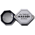 Kassoy 10x Hexagonal Triplet Loupe - Chrome