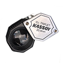 Kassoy 10x Hexagonal Xtra-Vue Triplet Loupe with Rubber Grip