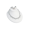 White Leatherette Display Bust with Ring and Earring Display