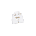 Earring/Ring/Pendant Display - White Leatherette