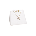 Earring/Pendant Stand - White Leatherette