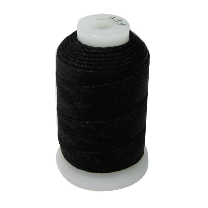 Black Silk Bead Spool Size F, 140 Yards Kassoy Jewelry Supply