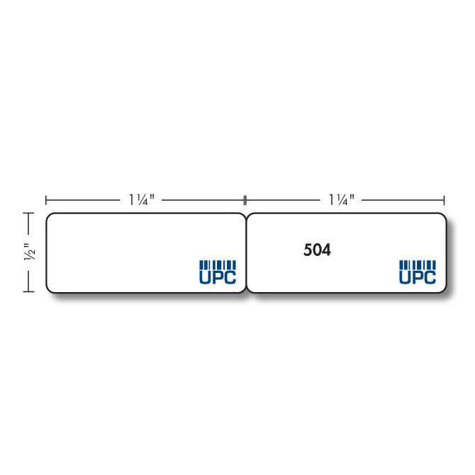 Kassoy Flat Jewelry Labels 504 Series 20,000 per Roll White
