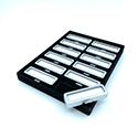 Mini Long Self-Locking Display Tray Set - Silver